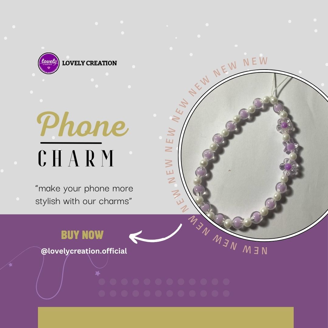 Purple Phone Charms